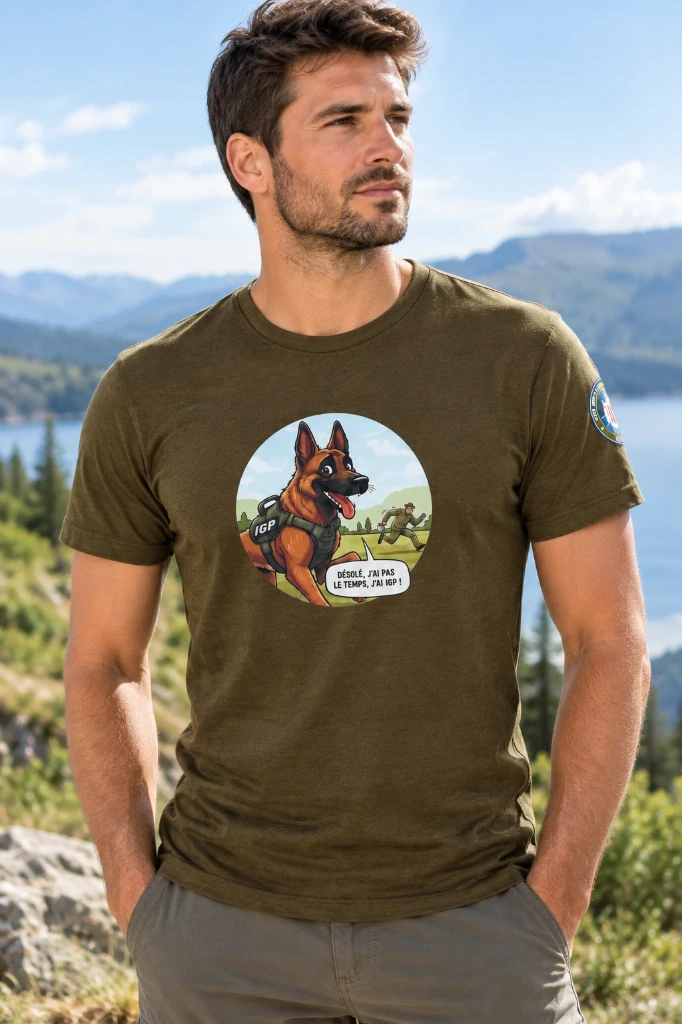 T-shirt dog sport ad "j'ai pas le temps" (Dame, XS)