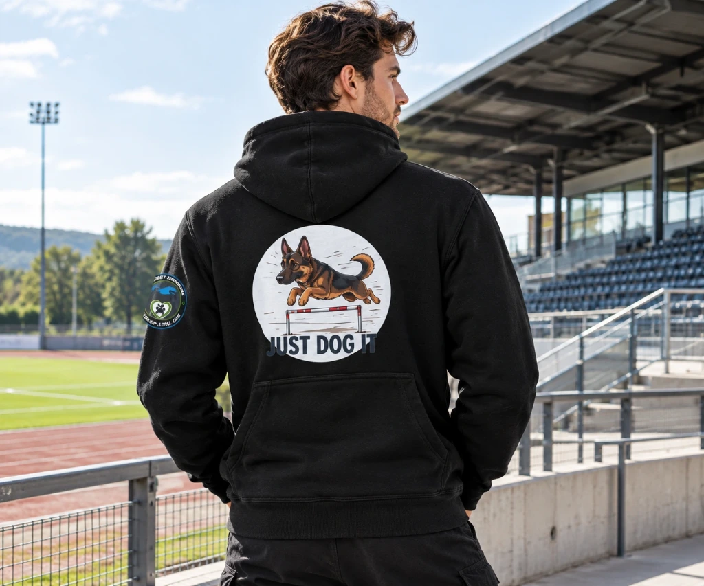 sweat d'entrainement à capuche unisexe dog sport adventure (Berger Allemand, Noir, XS)